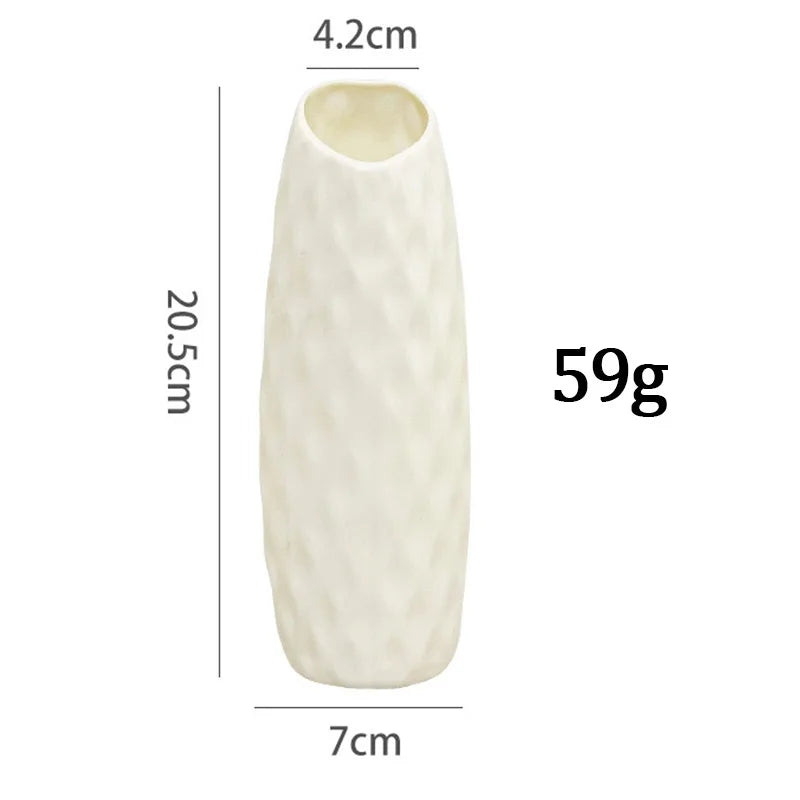 1pc Nordic Plastic Vase Simple Small Fresh Flower Pot Storage Bottle for Flowers Living Room Modern Home Decorations Ornaments