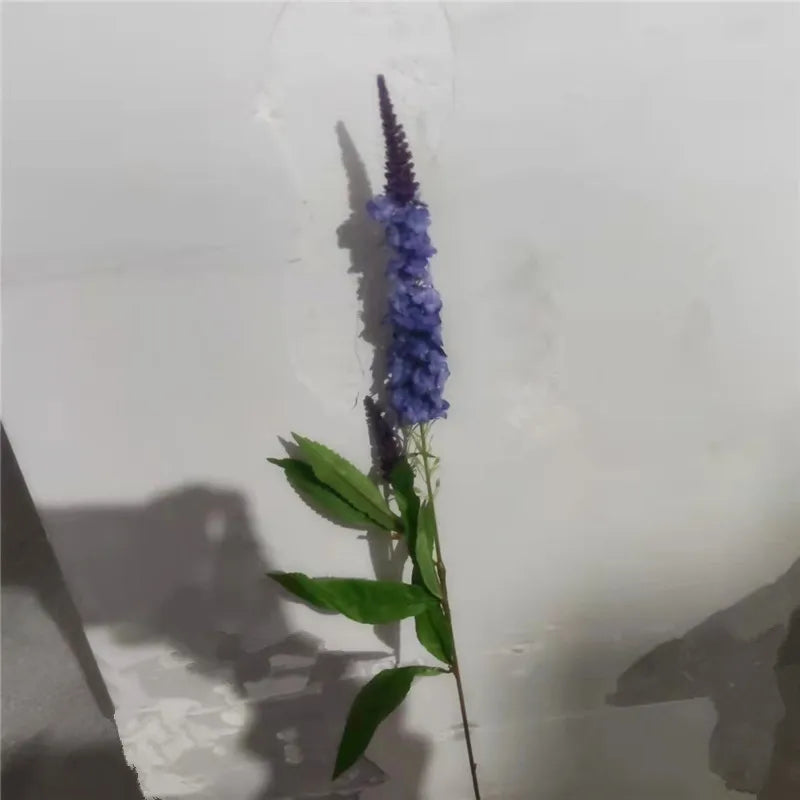 Lavender Simulation Flower for Window Display, Small Fresh Fake Plants, Single Long Pole, Pastoral Home Arrange, Wedding Decor
