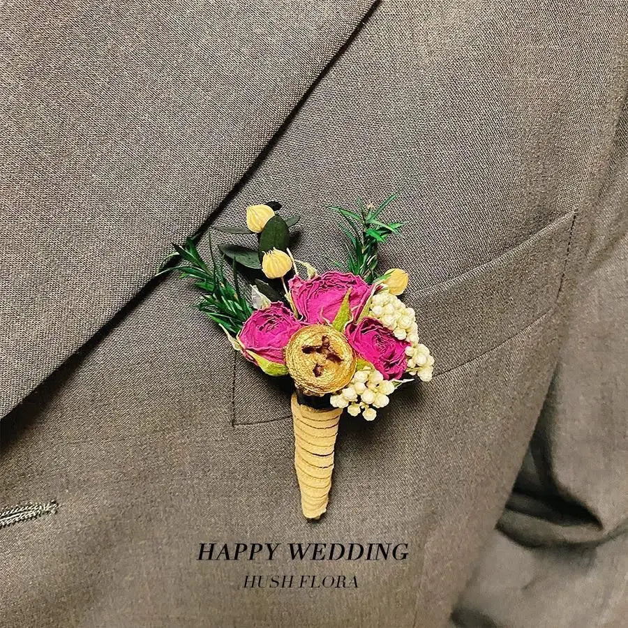 Mini dried flower bouquet, delicate and freshdiySouvenir corsage, preserved flower, dyed dried flower product
