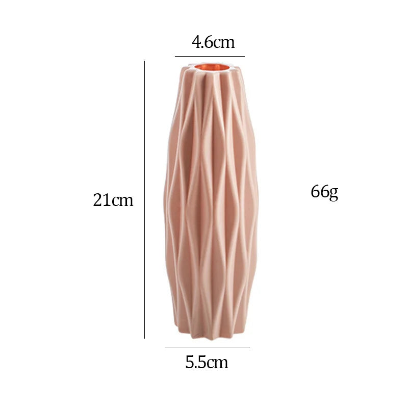 1pc Nordic Plastic Vase Simple Small Fresh Flower Pot Storage Bottle for Flowers Living Room Modern Home Decorations Ornaments
