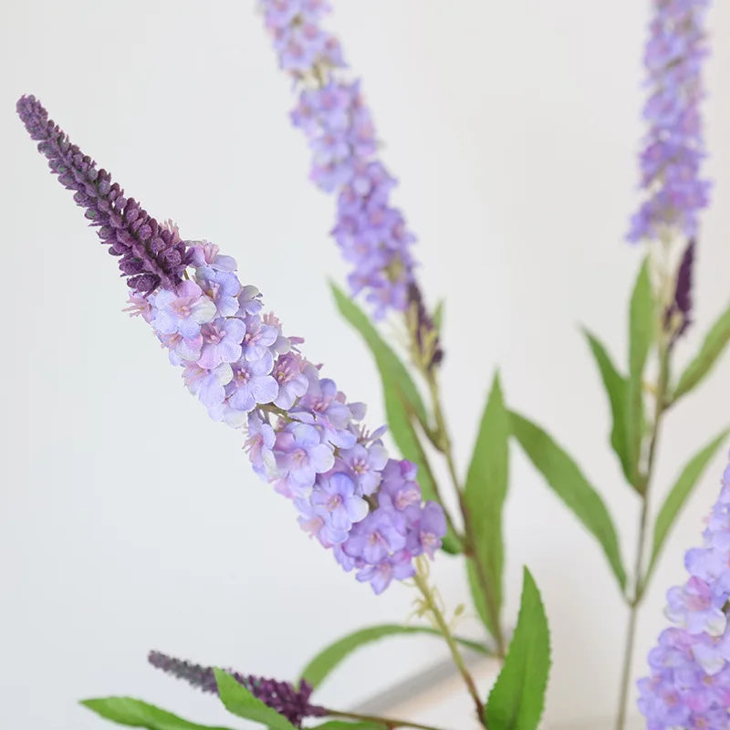 Lavender Simulation Flower for Window Display, Small Fresh Fake Plants, Single Long Pole, Pastoral Home Arrange, Wedding Decor