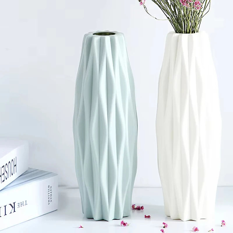 1pc Nordic Plastic Vase Simple Small Fresh Flower Pot Storage Bottle for Flowers Living Room Modern Home Decorations Ornaments