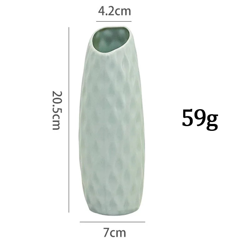 1pc Nordic Plastic Vase Simple Small Fresh Flower Pot Storage Bottle for Flowers Living Room Modern Home Decorations Ornaments
