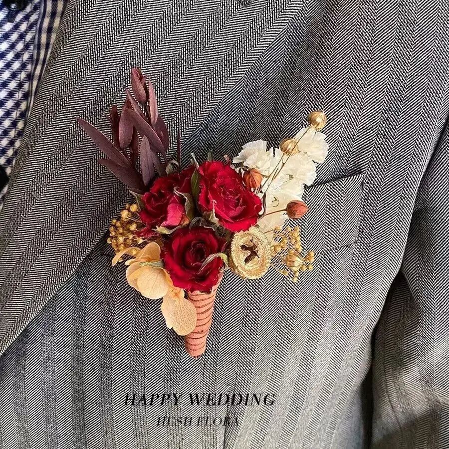 Mini dried flower bouquet, delicate and freshdiySouvenir corsage, preserved flower, dyed dried flower product