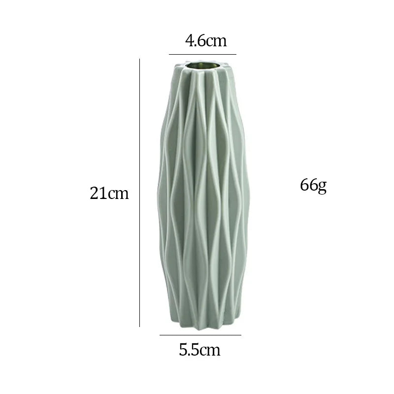1pc Nordic Plastic Vase Simple Small Fresh Flower Pot Storage Bottle for Flowers Living Room Modern Home Decorations Ornaments