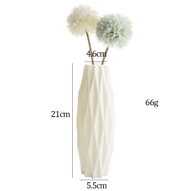 1pc Nordic Plastic Vase Simple Small Fresh Flower Pot Storage Bottle for Flowers Living Room Modern Home Decorations Ornaments