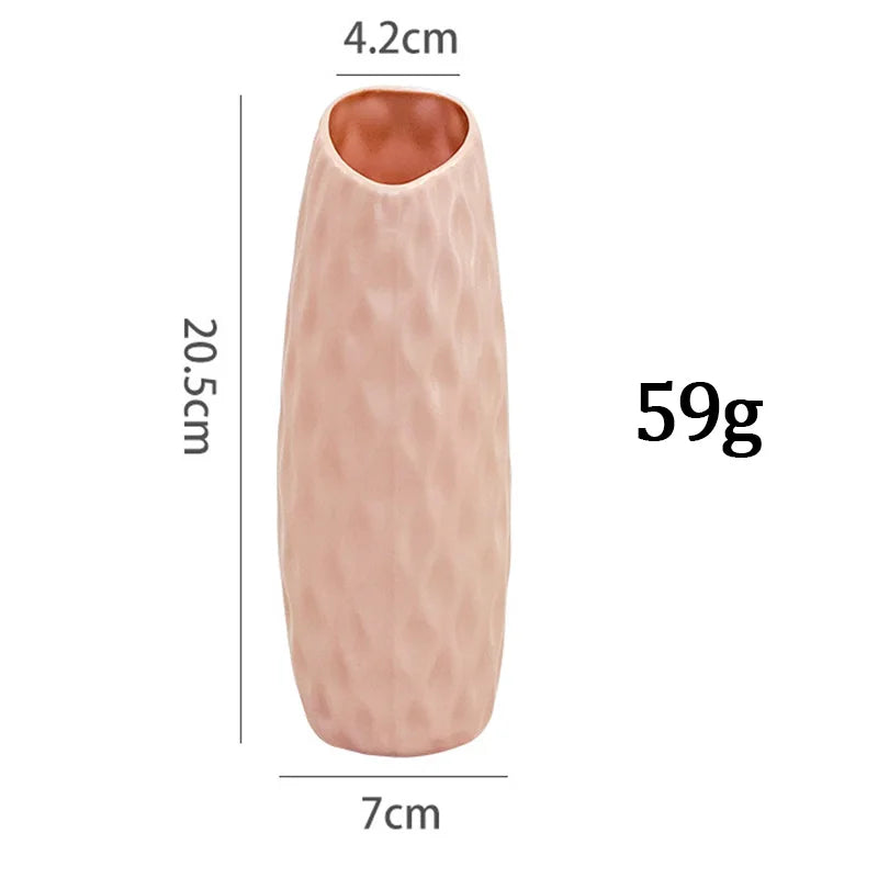 1pc Nordic Plastic Vase Simple Small Fresh Flower Pot Storage Bottle for Flowers Living Room Modern Home Decorations Ornaments