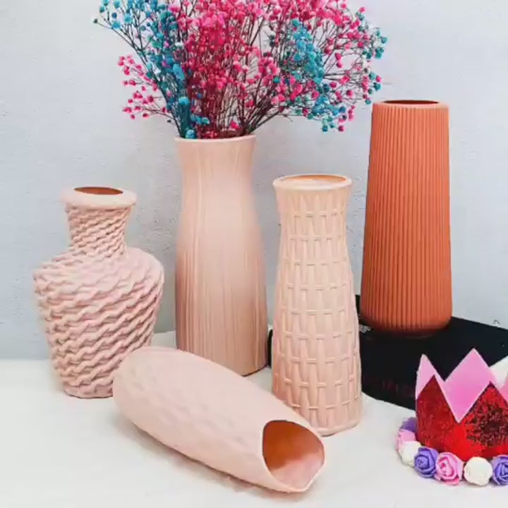 1pc Nordic Plastic Vase Simple Small Fresh Flower Pot Storage Bottle for Flowers Living Room Modern Home Decorations Ornaments